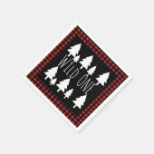 Rustic Wild One Buffalo Karo Kariert Serviette (Ecke)