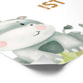 Rustic Wild One Safari 1. Geburtstag Begrüßungszei Poster (Ecke)