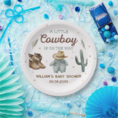 Rustic Wild West Cowboy Baby Shower Pappteller (Party)