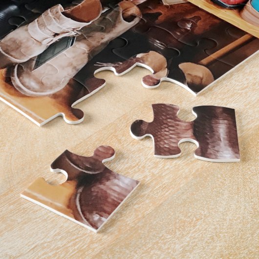 Rustic Wild West Cowboy Boots Americana Country Puzzle (Seite)