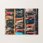 Rustic Wild West Cowboy Boots Americana Country Puzzle (Horizontal)