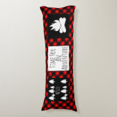 Rustic Wild Woodland Buffalo Karo Kariert Seitenschläferkissen (Vorderseite Vertikal)