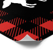 Rustic Wilderness & Animals Buffalo Karo Kariert Poster (Ecke)