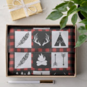 Rustic Wilderness & Animals Buffalo Karo Kariert Seidenpapier (Geschenk)