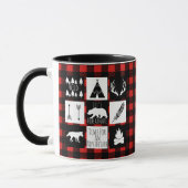 Rustic Wilderness & Animals Buffalo Karo Kariert Tasse (Links)