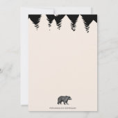 Rustic Wilderness Elose Baby Boy Dusche Einladung (Rückseite)