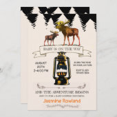 Rustic Wilderness Elose Baby Boy Dusche Einladung (Vorne/Hinten)