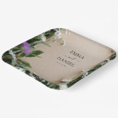 Rustic Wildflower Botanical Kraft Paper Wedding Pappteller (Gewinkelt)