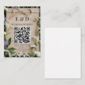 Rustic Wildflower Botanical Kraft Wedding Begleitkarte (Vorne/Hinten)