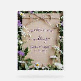 Rustic Wildflower Botanical Wedding Welcome sign Acrylschild