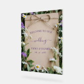 Rustic Wildflower Botanical Wedding Welcome sign Acrylschild (Winkel)