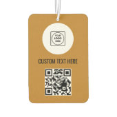 Rustic Wildflower Custom Logo QR Code Promotion Autolufterfrischer (Rückseite)