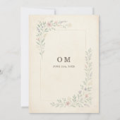 Rustic Wildflower Garden Boho Baby Shower Einladung (Rückseite)