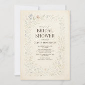 Rustic Wildflower Garden Boho Bridal Shower Einladung (Vorderseite)