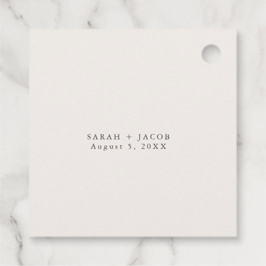 Rustic Wildflower Meadow Wedding Geschenkanhänger (Rückseite)