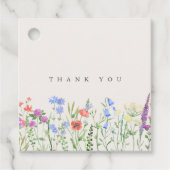 Rustic Wildflower Meadow Wedding Geschenkanhänger (Vorderseite)