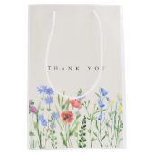 Rustic Wildflower Meadow Wedding Mittlere Geschenktüte (Vorderseite)