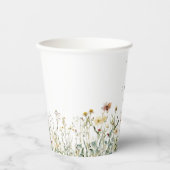 Rustic Wildflower Meadow Wedding Pappbecher (Vorderseite)