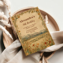 Rustic Wildflower Mountain Birthday