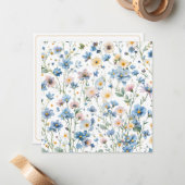 Rustic Wildflower Patterned Botanical Garden Mitteilungskarte (Vorderseite/Rückseite Beispiel)