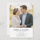 Rustic Wildflower Photo Wedding Save the Date (Rückseite)