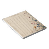 Rustic Wildflower To Do List Teacher Nature Gift Notizblock (angewinkelt)