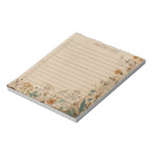Rustic Wildflower To Do List Teacher Nature Gift Notizblock (Rotiert)