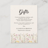 Rustic Wildflower Wedding in Beige Tones Begleitkarte (Vorderseite)