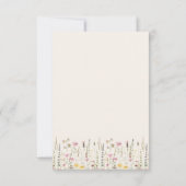 Rustic Wildflower Wedding in Beige Tones Save The Date (Rückseite)