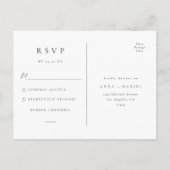 Rustic Wildflower Wedding RSVP Postkarte (Rückseite)
