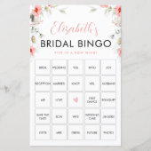 Rustic Wildflowers Bingo Game Card (Vorderseite)