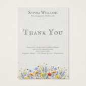 Rustic Wildflowers Border Necklace Display Card (Rückseite)