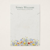 Rustic Wildflowers Border Necklace Display Card (Vorderseite)