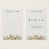 Rustic Wildflowers Earring & Necklace Display Card (Vorne & Hinten)