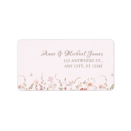 Rustic Wildflowers with Photo Boho Country Floral Adressaufkleber