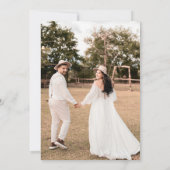 Rustic Wildflowers with Photo Boho Country Floral Save The Date (Rückseite)