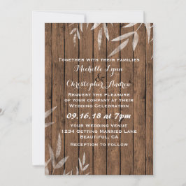 Rustic Willow ~ Holzbackgroud Hochzeit Einladung