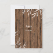 Rustic Willow on Wood Wedding Save The Date (Rückseite)