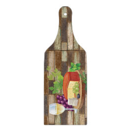 Rustic Wine And Cheese Schneidebrett
