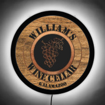 Rustic Wine Cellar Tasting Room Bar LED Sign