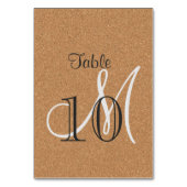 Rustic Wine Cork Wedding Monogram Tischnummer (Rückseite)