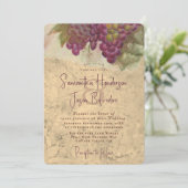 Rustic Wine Country Wedding Couples Photo Einladung (Stehend Vorderseite)