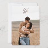 Rustic Wine Country Wedding Couples Photo Einladung (Rückseite)