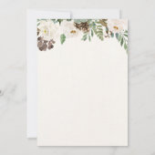 Rustic Winter Foliage Boy Weihnachtsfeier Einladung (Rückseite)