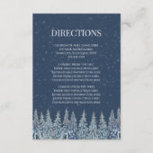 Rustic Winter Forest Wedding Direction Insert (Vorderseite)