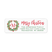 Rustic Winter Greenery Monogram Berry Wreath (Vorne)
