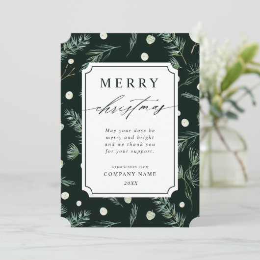 Rustic Winter Greenery QR Kodex Weihnachten im Unt (Stehend Vorderseite)