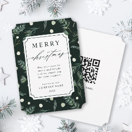 Rustic Winter Greenery QR Kodex Weihnachten im Unt