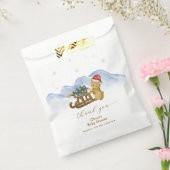 Rustic Winter Mountain Sleigh Bear Baby Shower Geschenktütchen (Versiegelt)