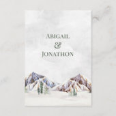 Rustic Winter Mountain Wedding Direction Insert (Rückseite)